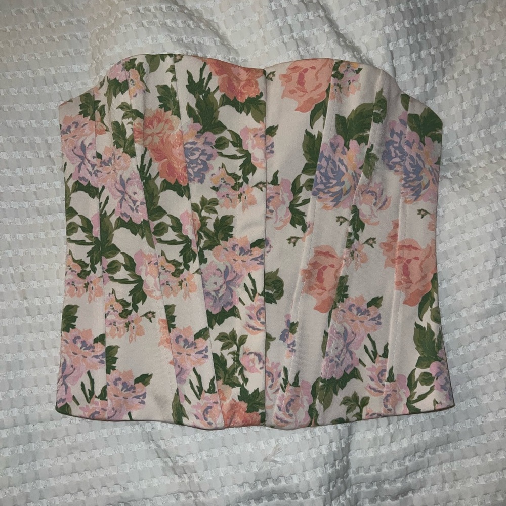 Zara floral corset top